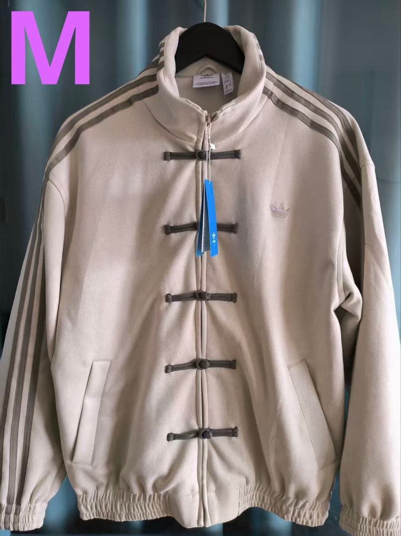 海外限定 アディダス巳年トラック スエード ジャケット クリームホワイト M