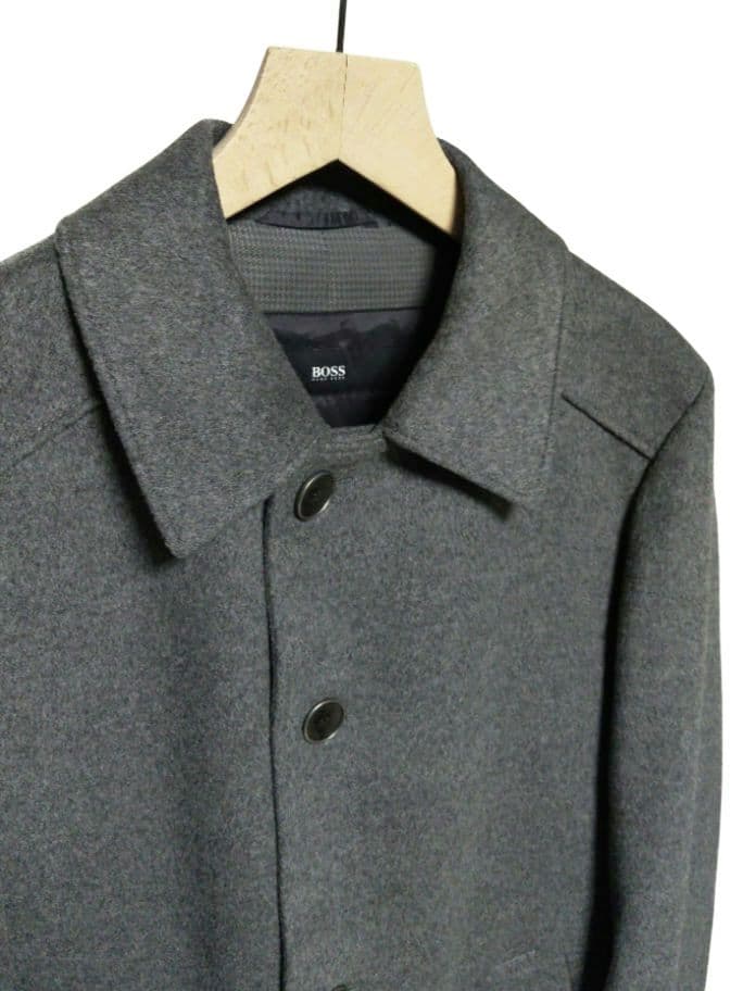 HUGO BOSS ヒューゴボス カシミヤ・ウール混ステンカラーコート