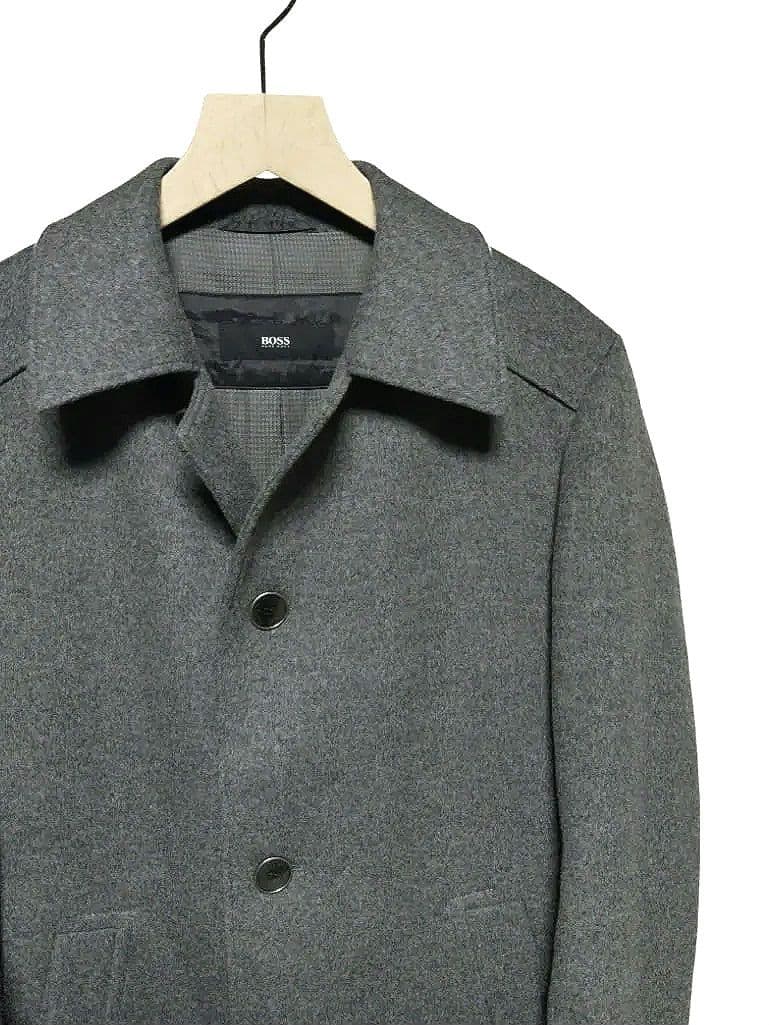 HUGO BOSS ヒューゴボス カシミヤ・ウール混ステンカラーコート