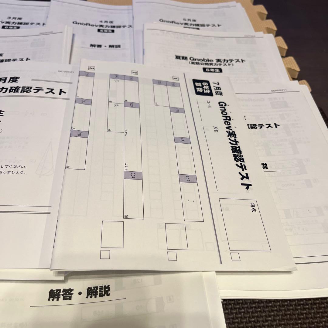 【全10回分】 6年生 グノーブル グノレブ 実力確認テスト