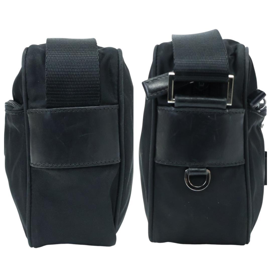 美品 PRADA プラダ ショルダーバッグ カメラバッグ 三角ロゴ ナイロン 黒