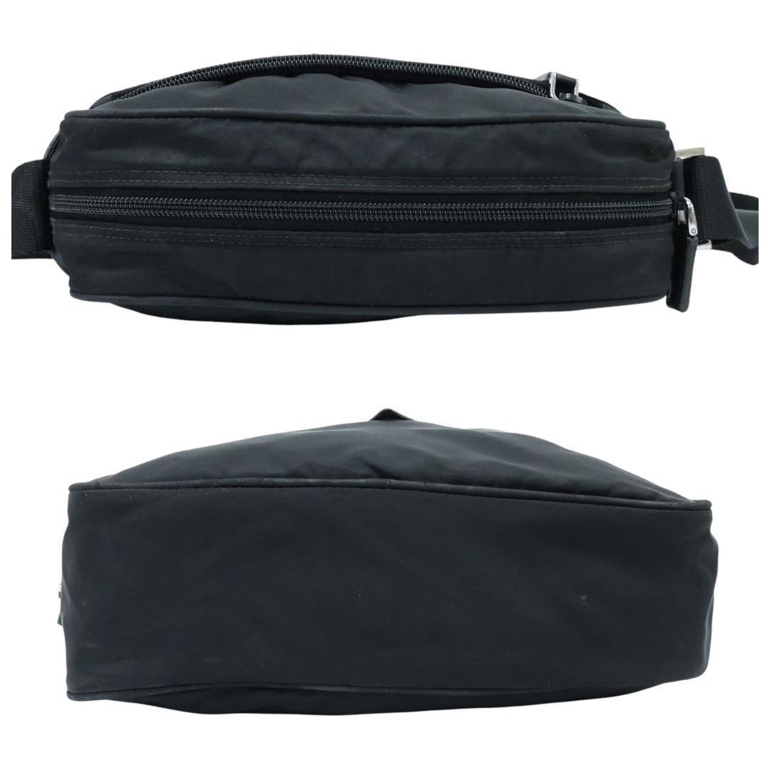 美品 PRADA プラダ ショルダーバッグ カメラバッグ 三角ロゴ ナイロン 黒