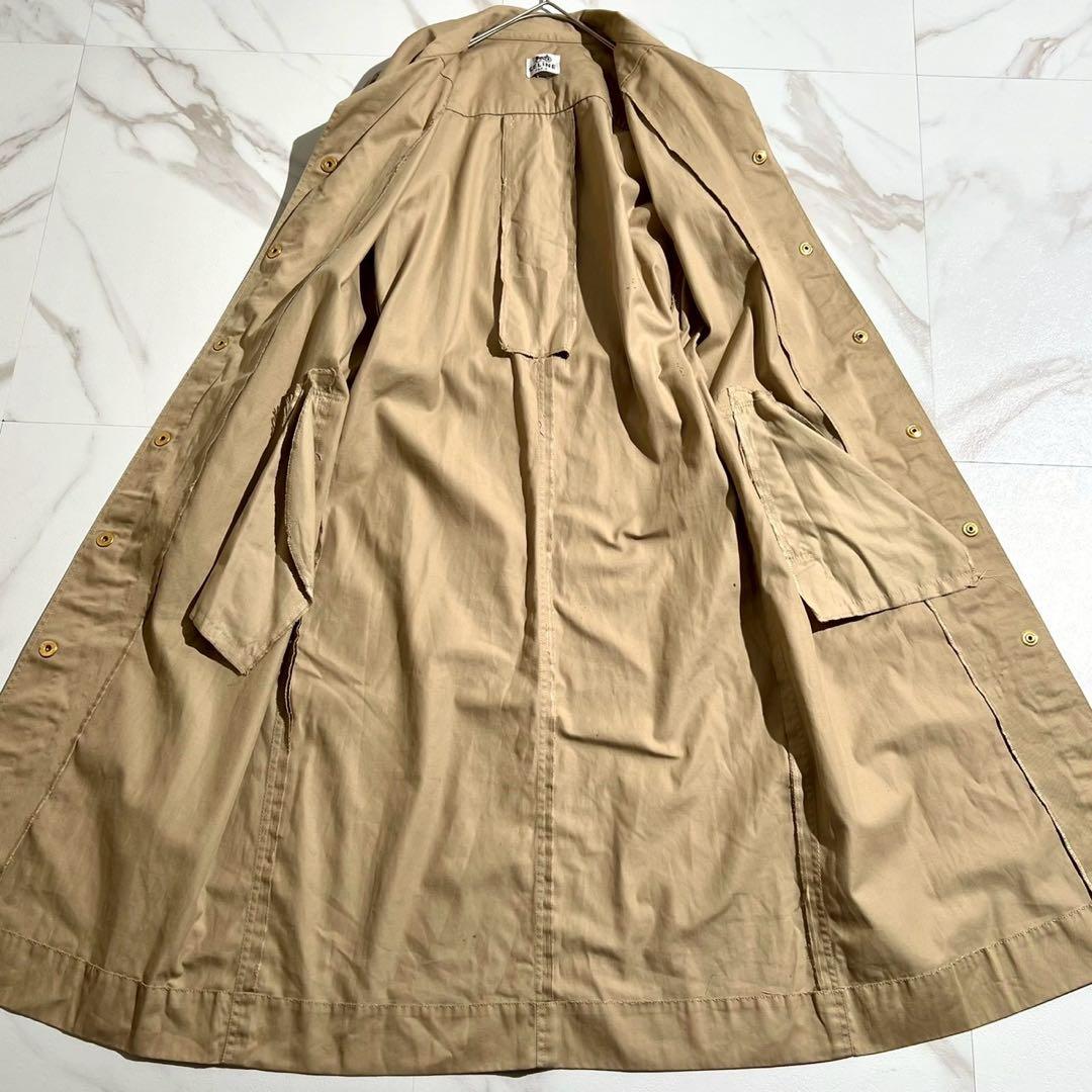 CELINE セリーヌ　トレンチコート　ベルト　金ボタン　ダブル