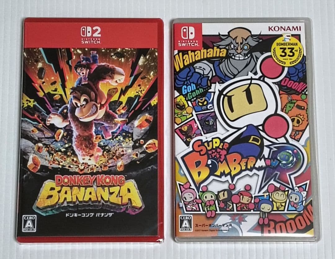 ニンテンドースイッチソフト　バナンザ＆スーパーボンバーマンR　ソフト2本セット