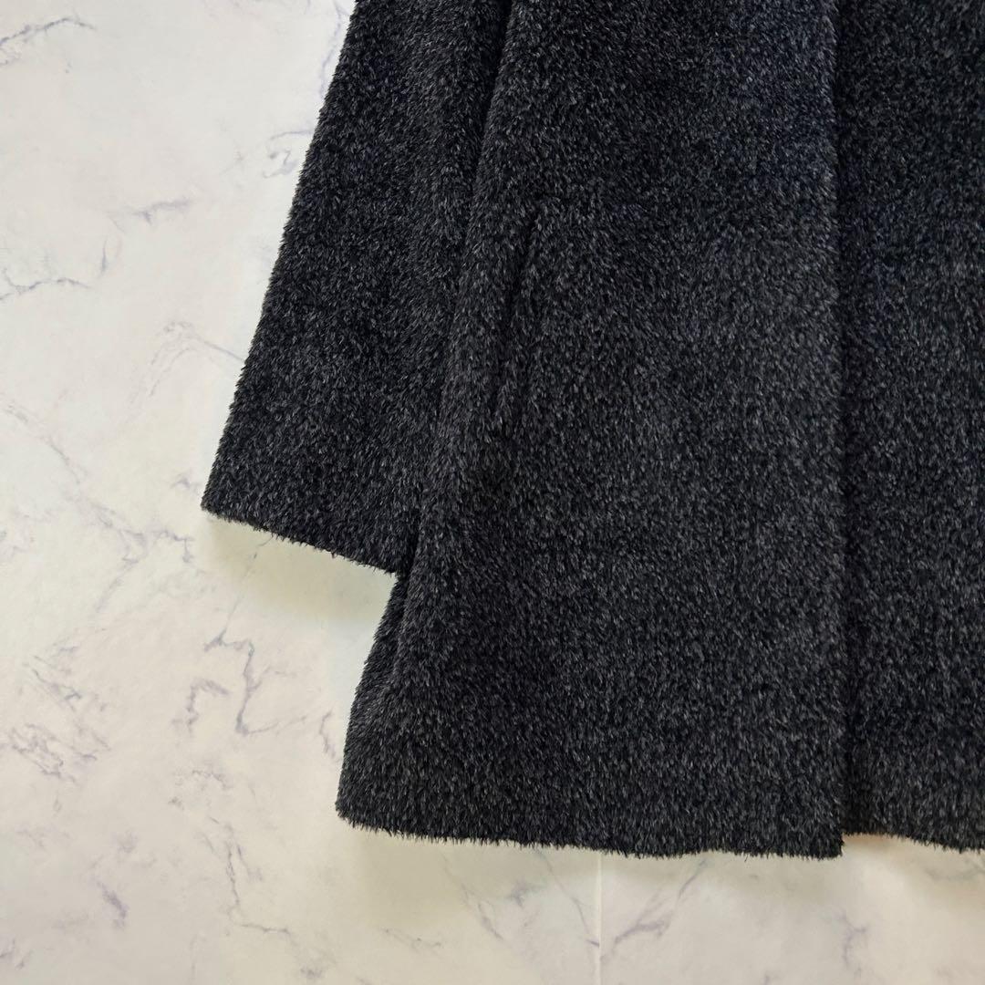 極美品 マックスマーラ 高級アルパカ混 シャギーコート テディ 女優襟