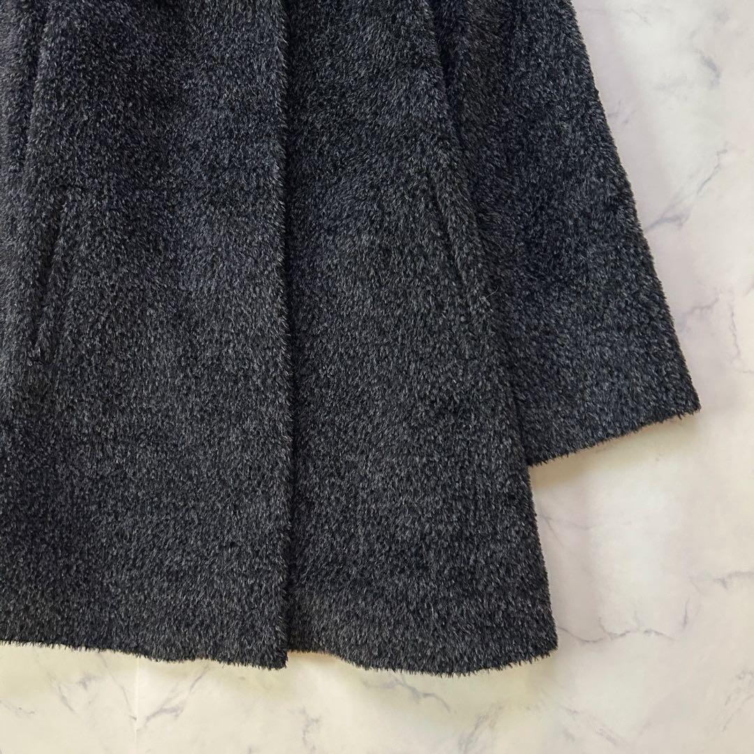 極美品 マックスマーラ 高級アルパカ混 シャギーコート テディ 女優襟
