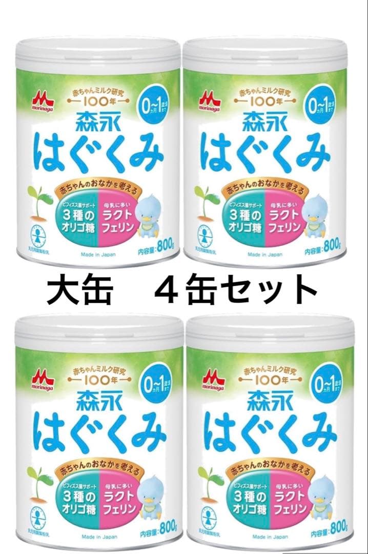 明治 はぐくみ 800g 4缶セット　粉ミルク