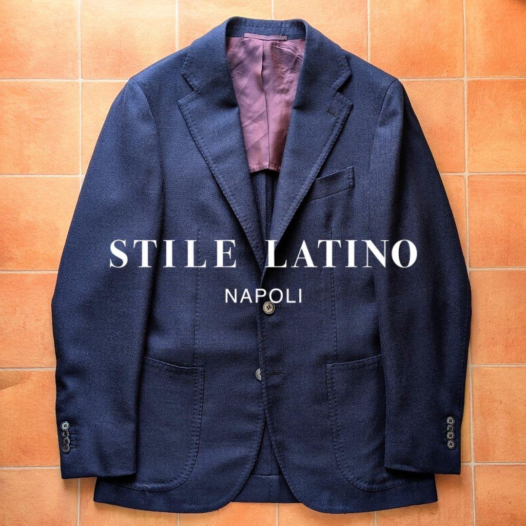 【近年モデル】STILE LATINO ネイビージャケット ホップサック 46