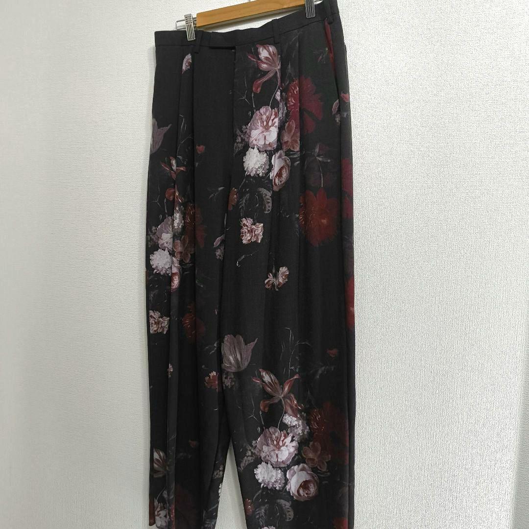 ラッドミュージシャン　総柄　花柄　スラックス　2タック　モード