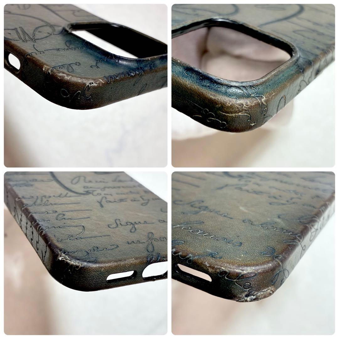 希少✨BERLUTI iPhone14pro アイフォン スマホケース ブルー系