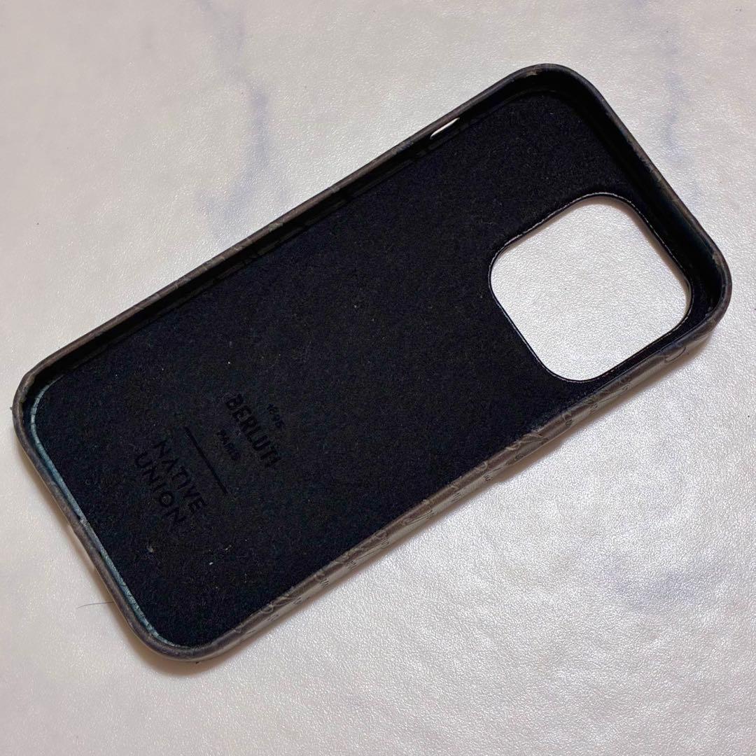 希少✨BERLUTI iPhone14pro アイフォン スマホケース ブルー系