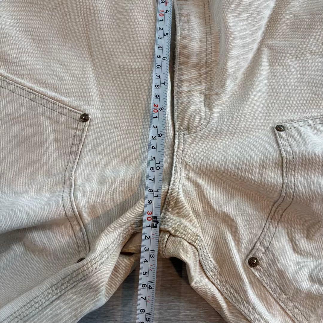 【USA製カーハートダブルニーペインターパンツ B01 W36フェード茶#620