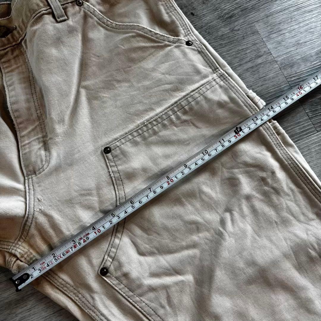 【USA製カーハートダブルニーペインターパンツ B01 W36フェード茶#620