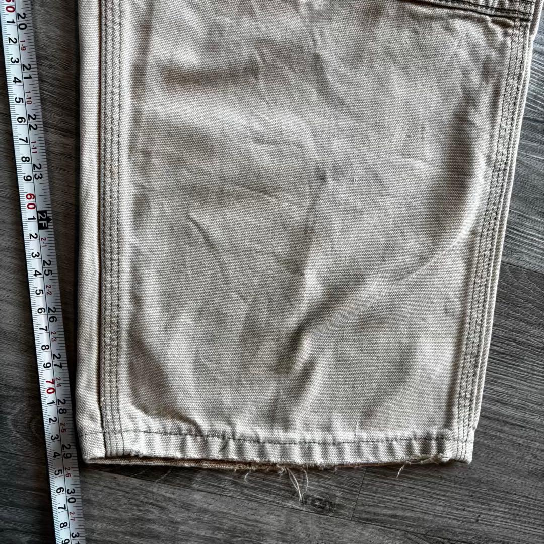 【USA製カーハートダブルニーペインターパンツ B01 W36フェード茶#620