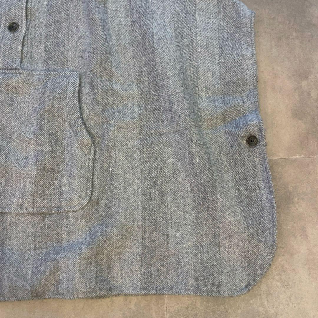 argue★SHETLAND WOOL LINEN VINTAGE PONCHO