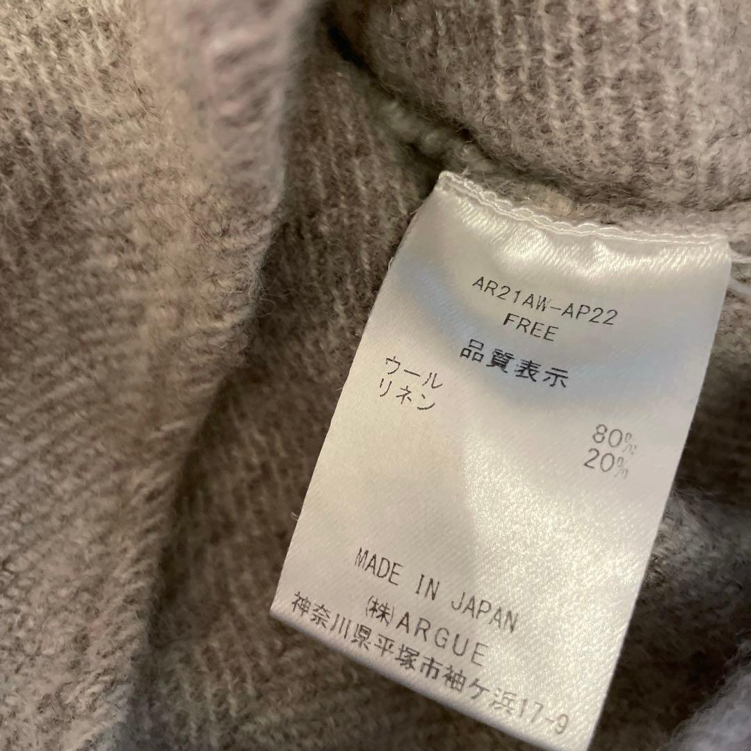 argue★SHETLAND WOOL LINEN VINTAGE PONCHO