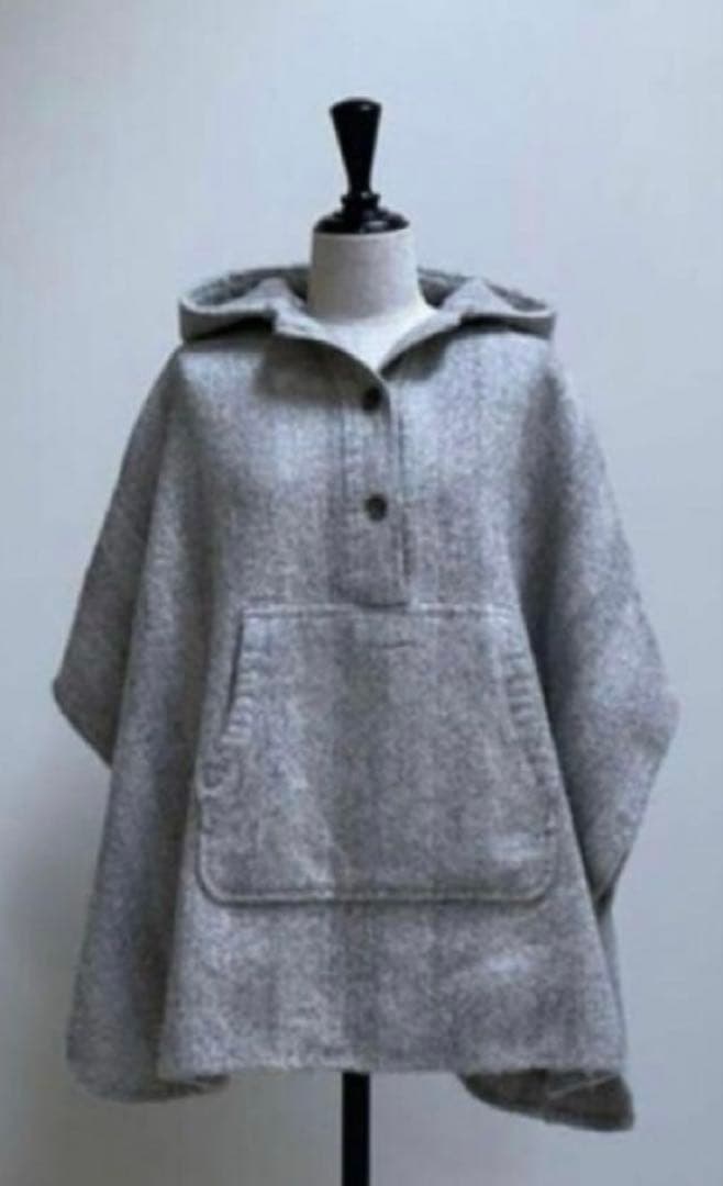 argue★SHETLAND WOOL LINEN VINTAGE PONCHO