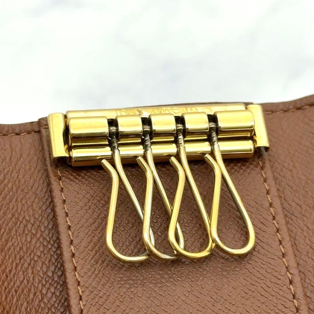 【新品級】ルイヴィトン モノグラム キーケース ミュルティクレ4　4連　茶色