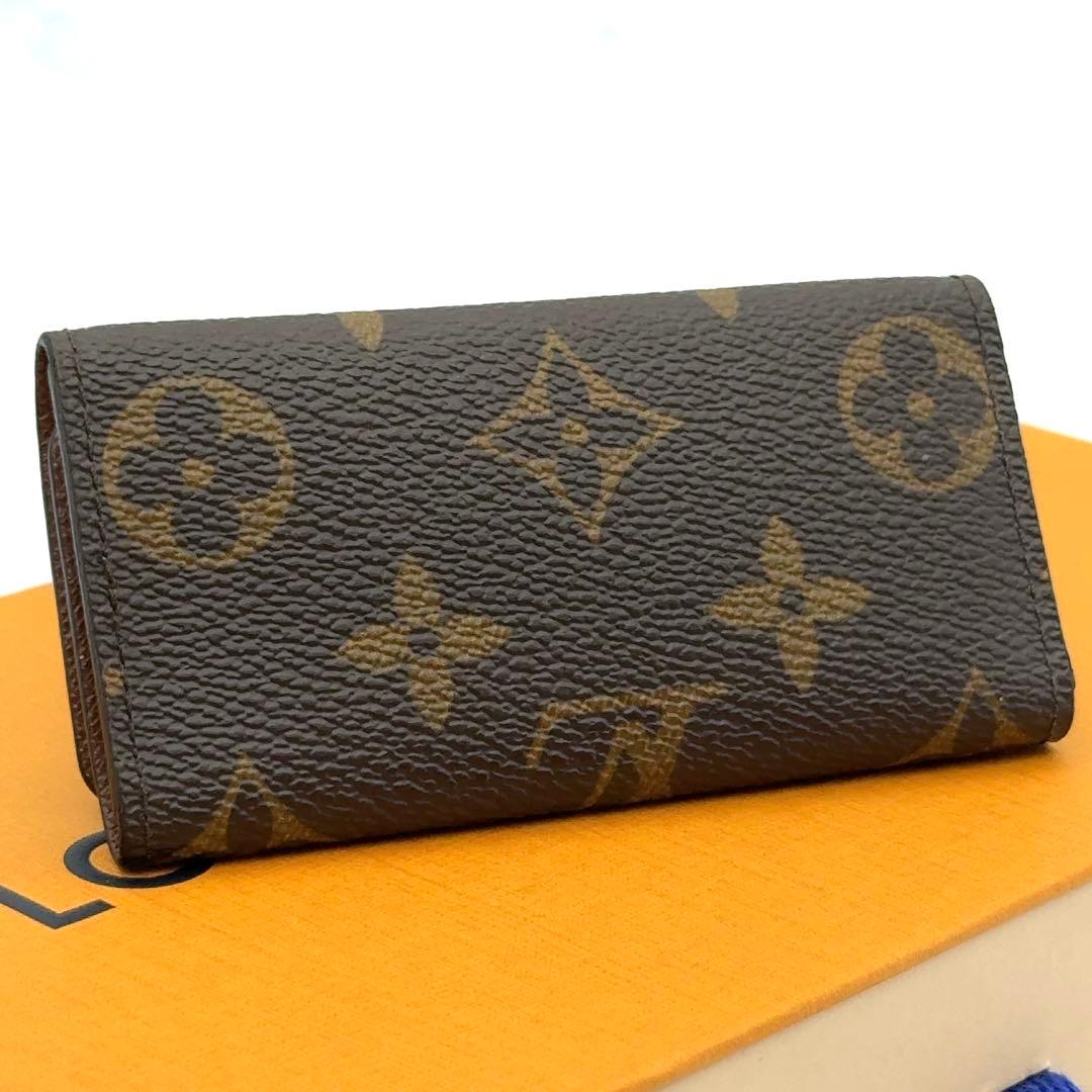 【新品級】ルイヴィトン モノグラム キーケース ミュルティクレ4　4連　茶色