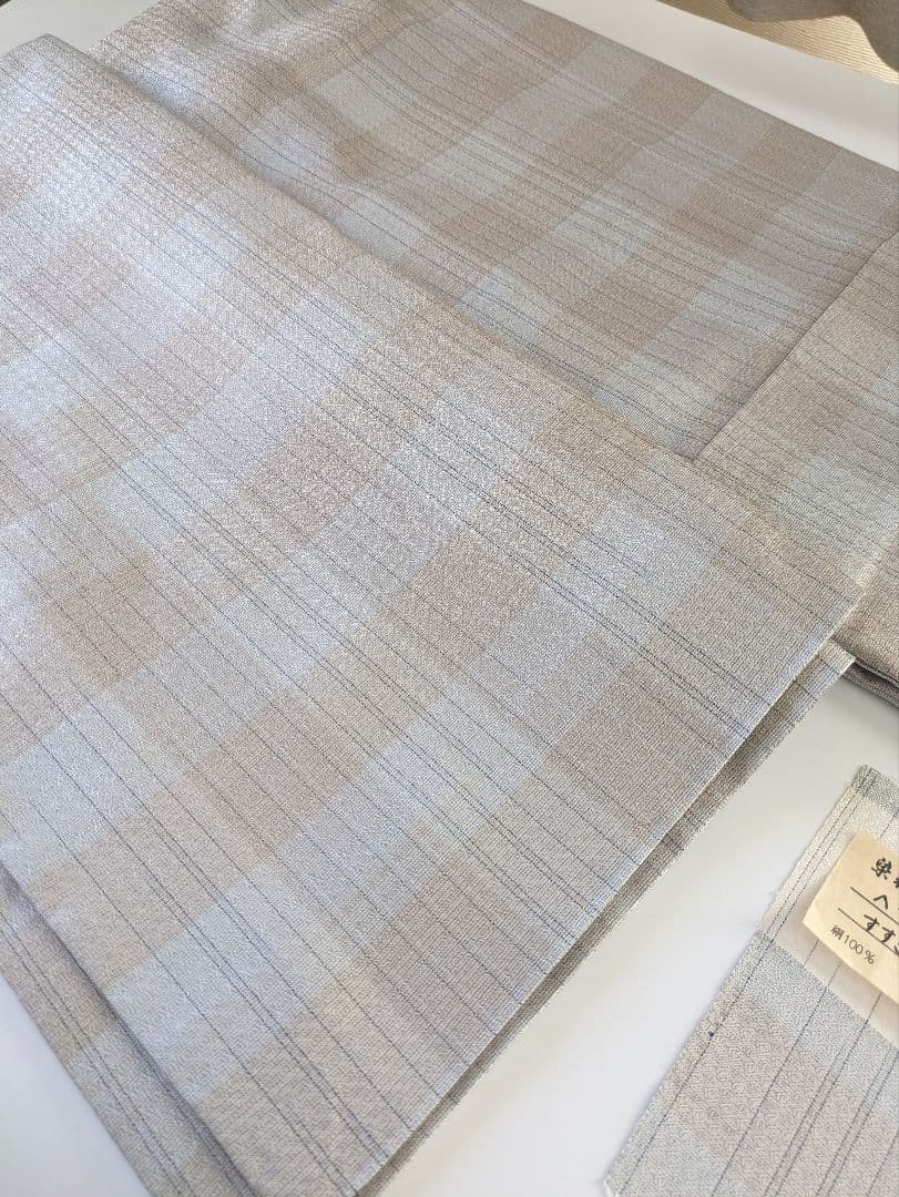 正絹手織り下井紬高級まるなまこ格子