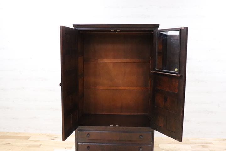 GMDKS205A ○ 北海道民芸家具 洋服タンス 洋タンス ワードローブ 樺