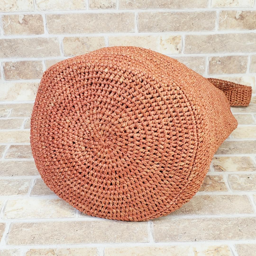 ヘレンカミンスキー ☆ ラフィア ワンショルダーバッグ カゴバッグ オレンジ