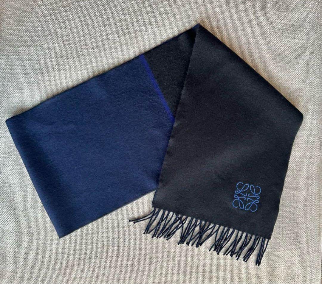 LOEWE ウール カシミヤ　ツートン　バイカラー　マフラー　ストール