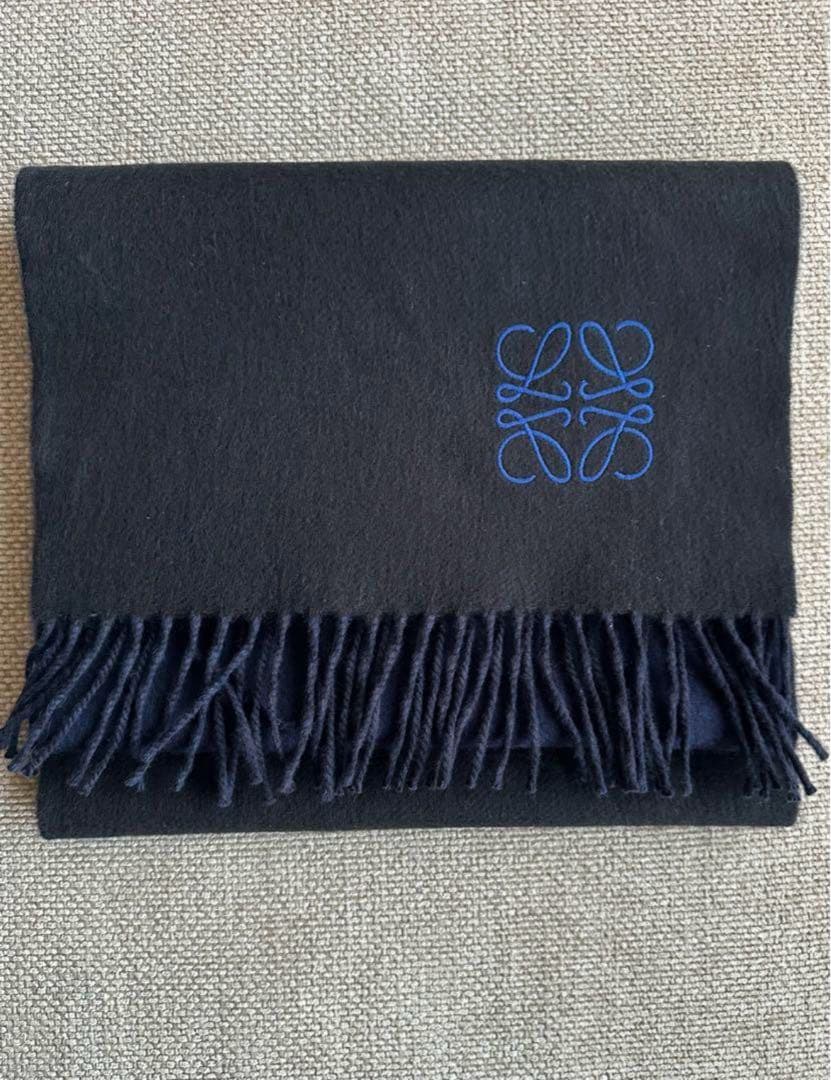 LOEWE ウール カシミヤ　ツートン　バイカラー　マフラー　ストール