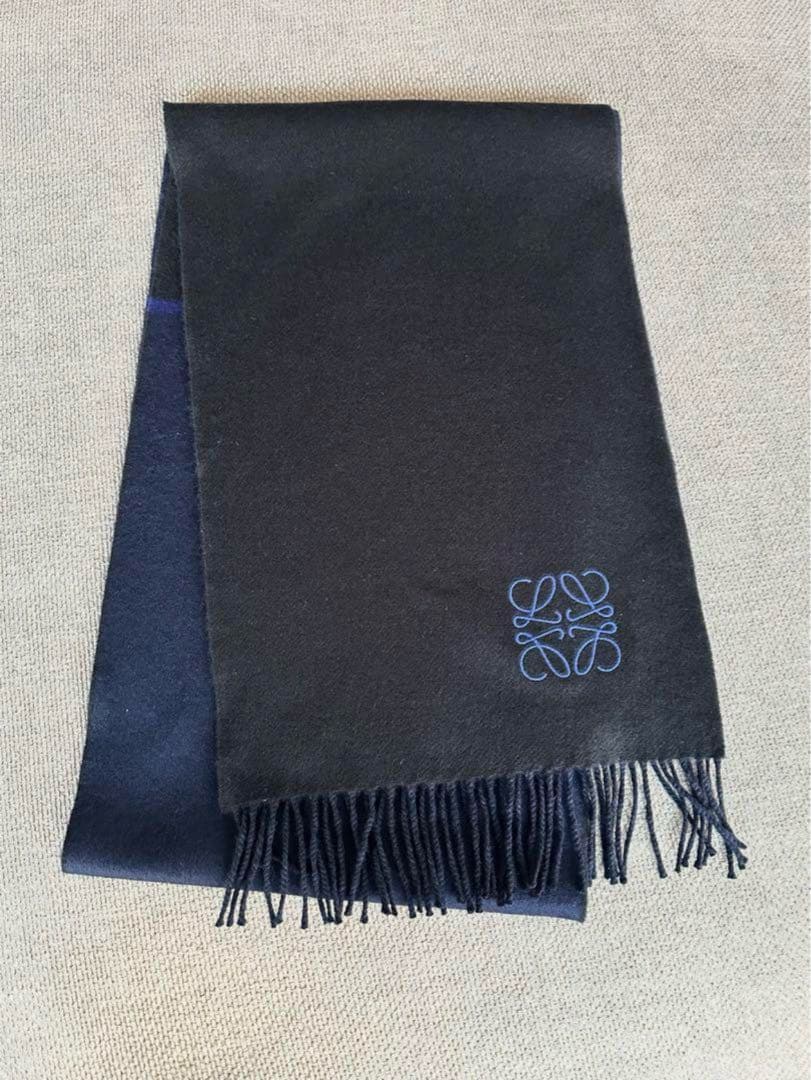 LOEWE ウール カシミヤ　ツートン　バイカラー　マフラー　ストール