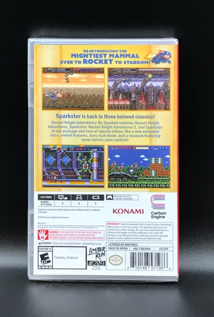 スパークスター ロケットナイトアドベンチャーズ 北米版 switch 新品未開封