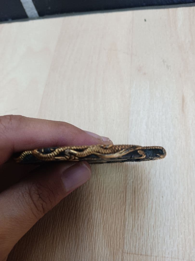 時代物　後藤仙乗作　鍔　鐔　波龍図　刀装具