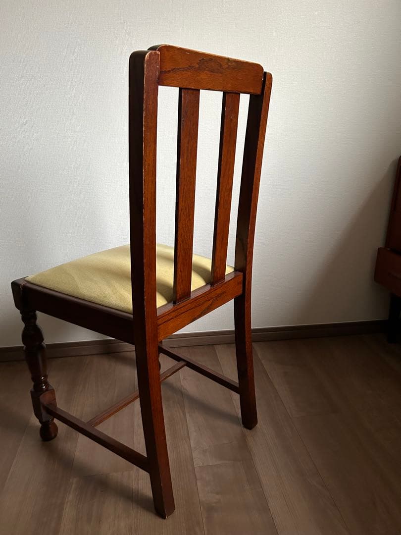 イギリスアンティーク　虎斑　チェア　椅子　ヴィンテージ　オーク材　楢　木製　B