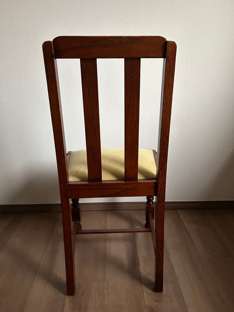 イギリスアンティーク　虎斑　チェア　椅子　ヴィンテージ　オーク材　楢　木製　B