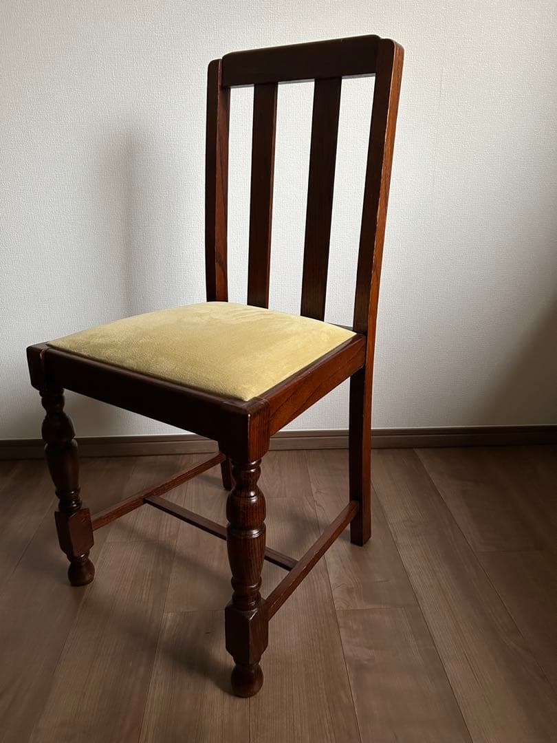 イギリスアンティーク　虎斑　チェア　椅子　ヴィンテージ　オーク材　楢　木製　B