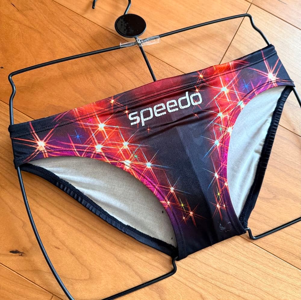 【美品】SPEEDO　アクアブレード　ダイナカット　L　光沢　ウロコ　競パン