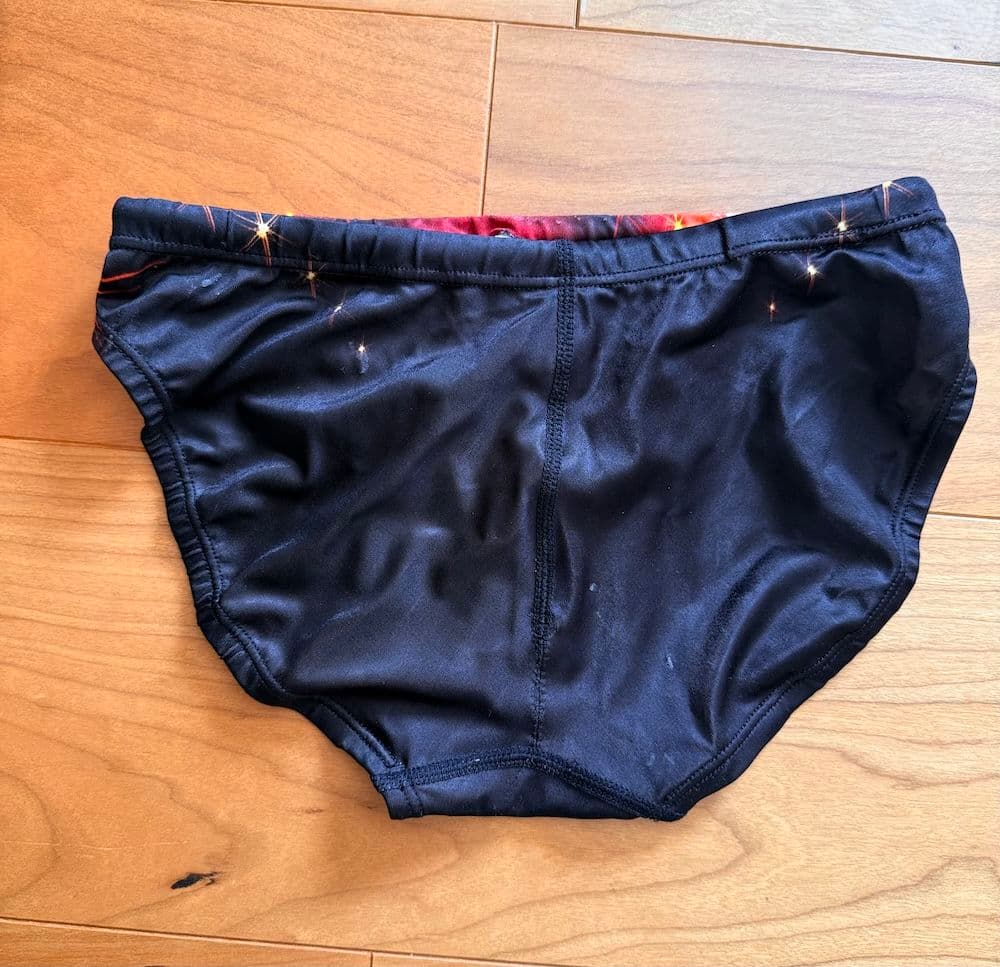 【美品】SPEEDO　アクアブレード　ダイナカット　L　光沢　ウロコ　競パン