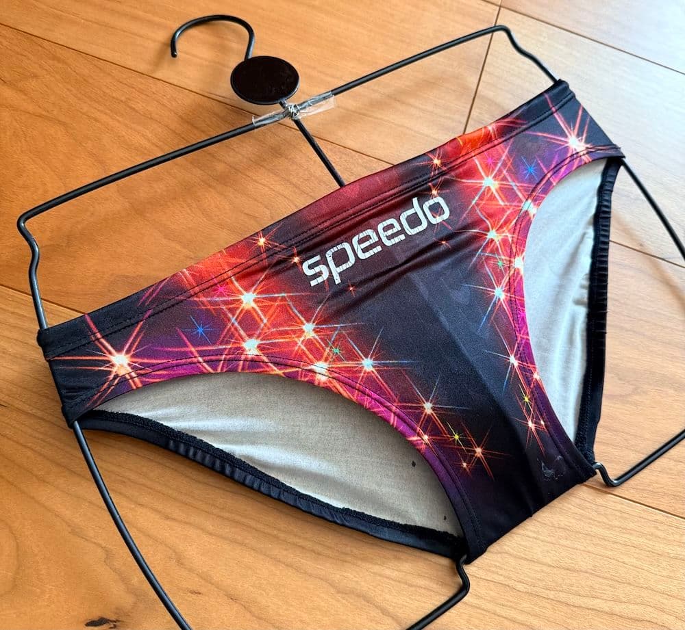 【美品】SPEEDO　アクアブレード　ダイナカット　L　光沢　ウロコ　競パン