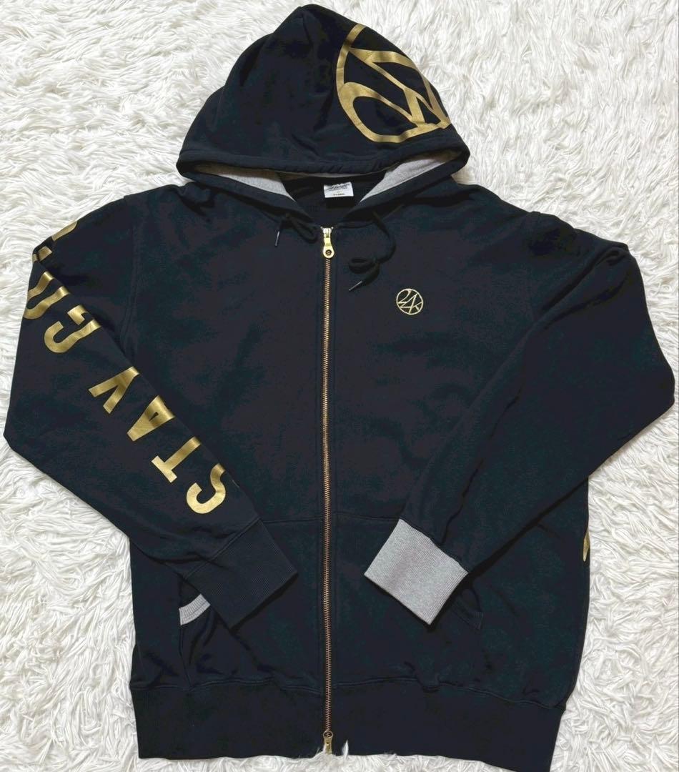 24Karats ジャージセットアップ　フード　ロゴ刺繍　大きいサイズXL