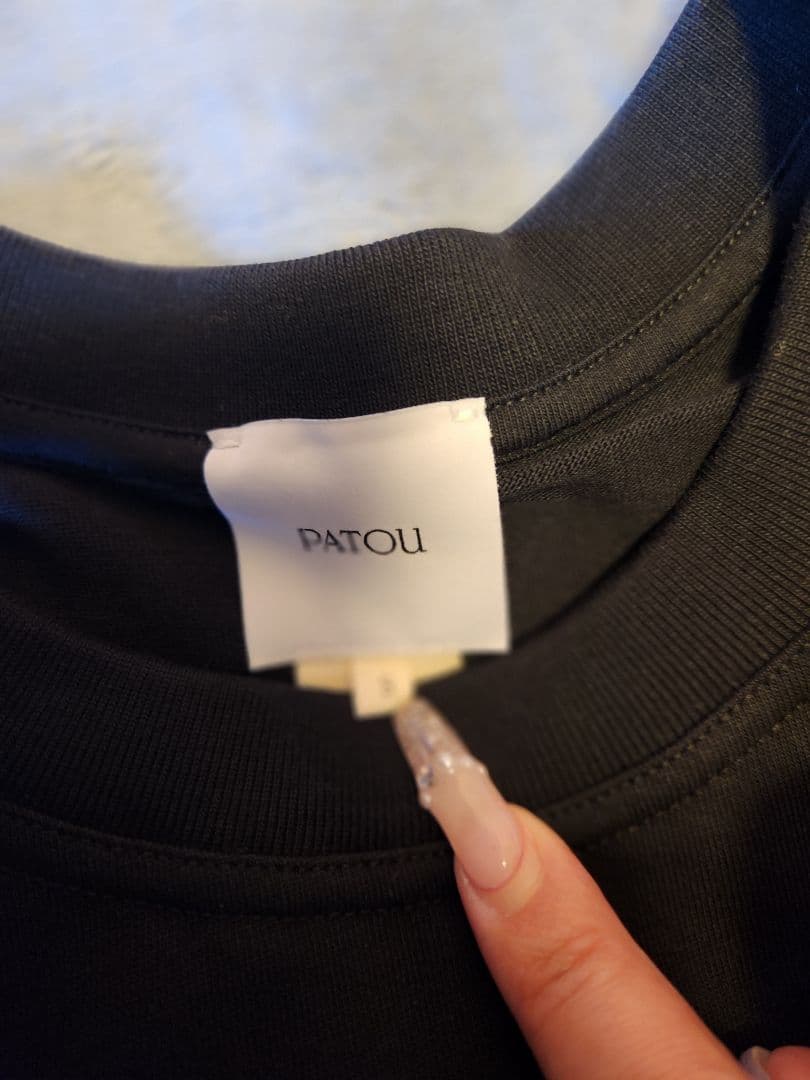 PATOU オーガニックコットン クロップドTシャツ ♡ブラック