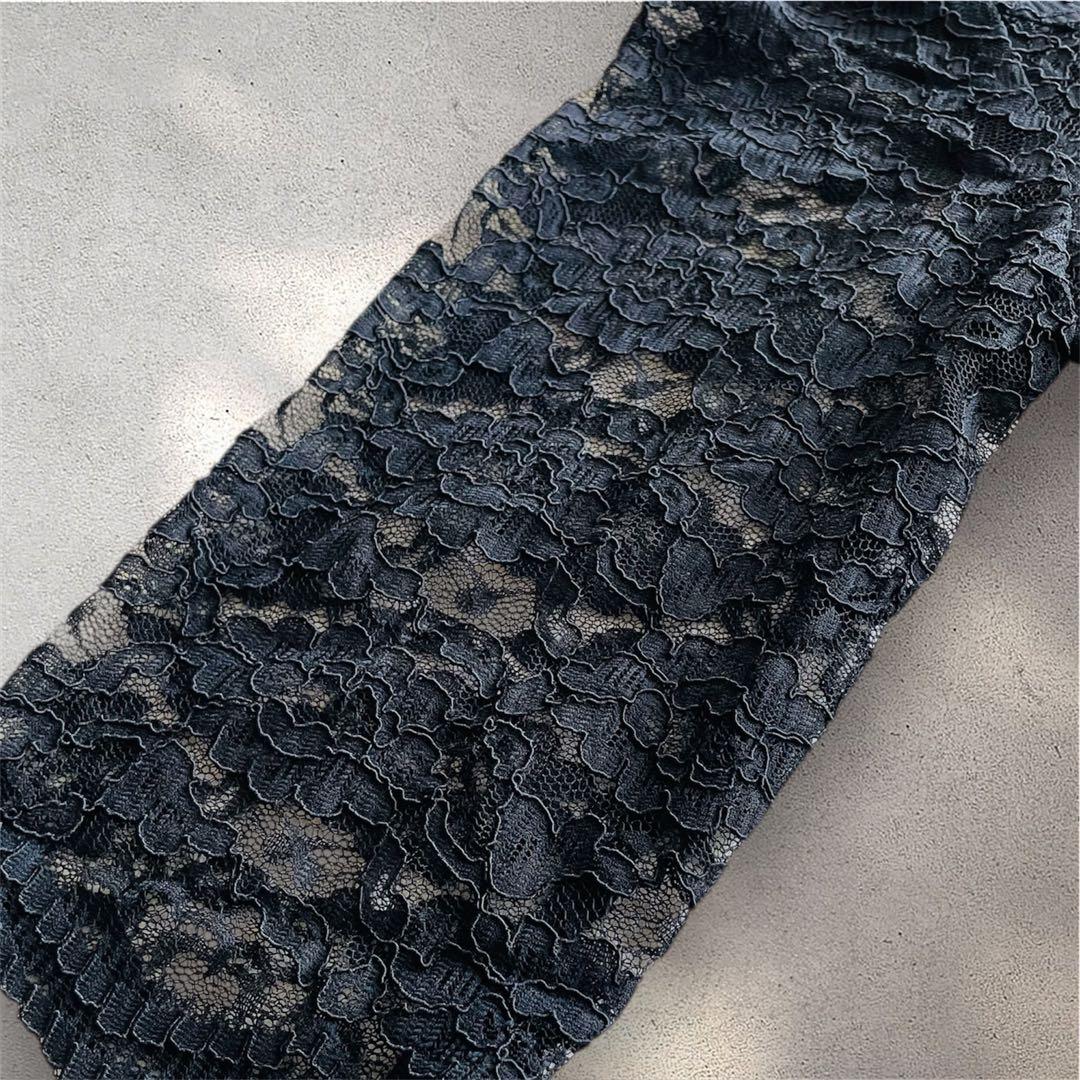 美品✨ アールズガウン 総レース ロングワンピース 4L 黒 ブラック