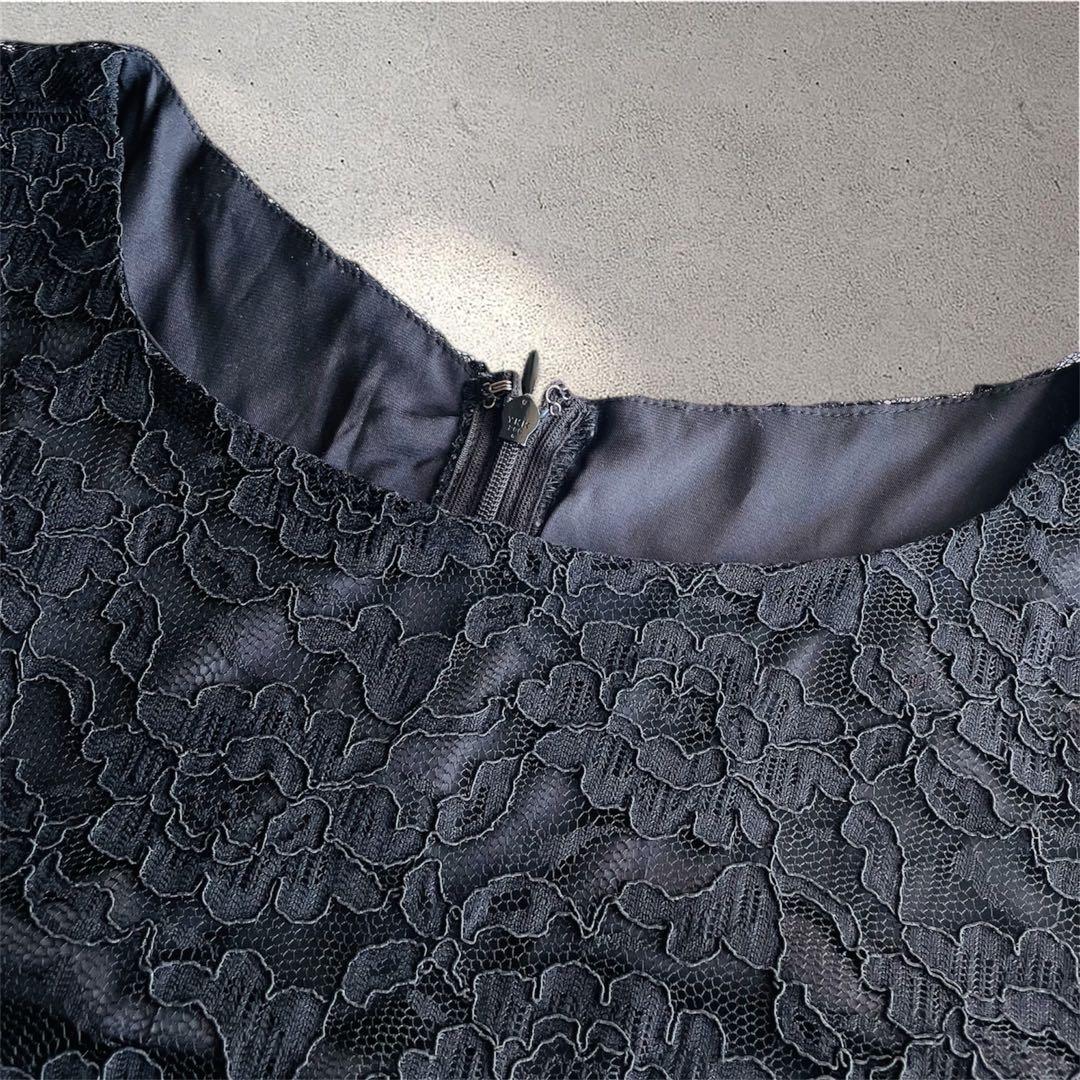 美品✨ アールズガウン 総レース ロングワンピース 4L 黒 ブラック