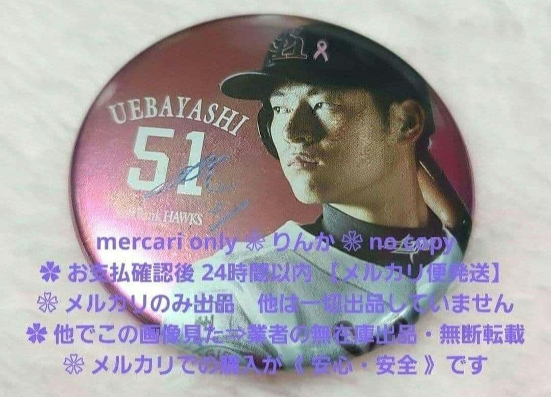 ■013　最終値下げ　プロ野球　上林誠知　ドラゴンズ　ホークス　缶バッジ