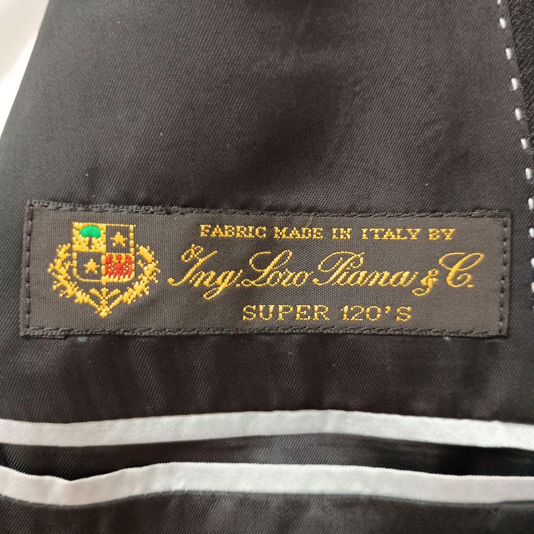 美品 ポールスミス ロロピアーナ 段返り三つボタン ストライプ スーツ XL