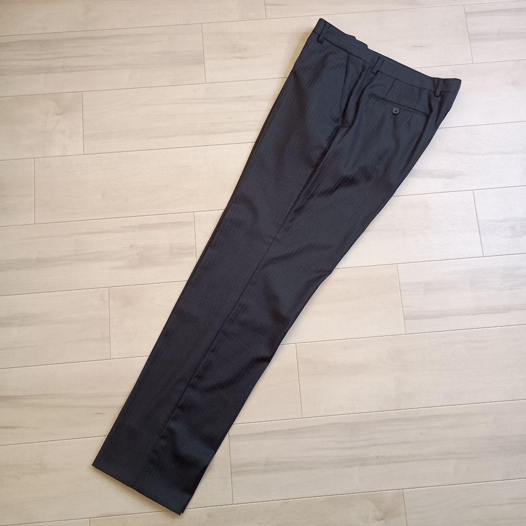 美品 ポールスミス ロロピアーナ 段返り三つボタン ストライプ スーツ XL