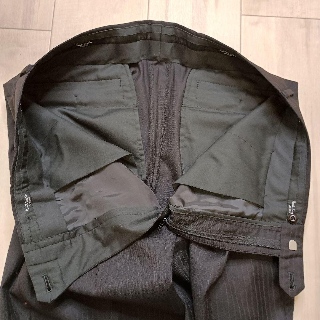 美品 ポールスミス ロロピアーナ 段返り三つボタン ストライプ スーツ XL