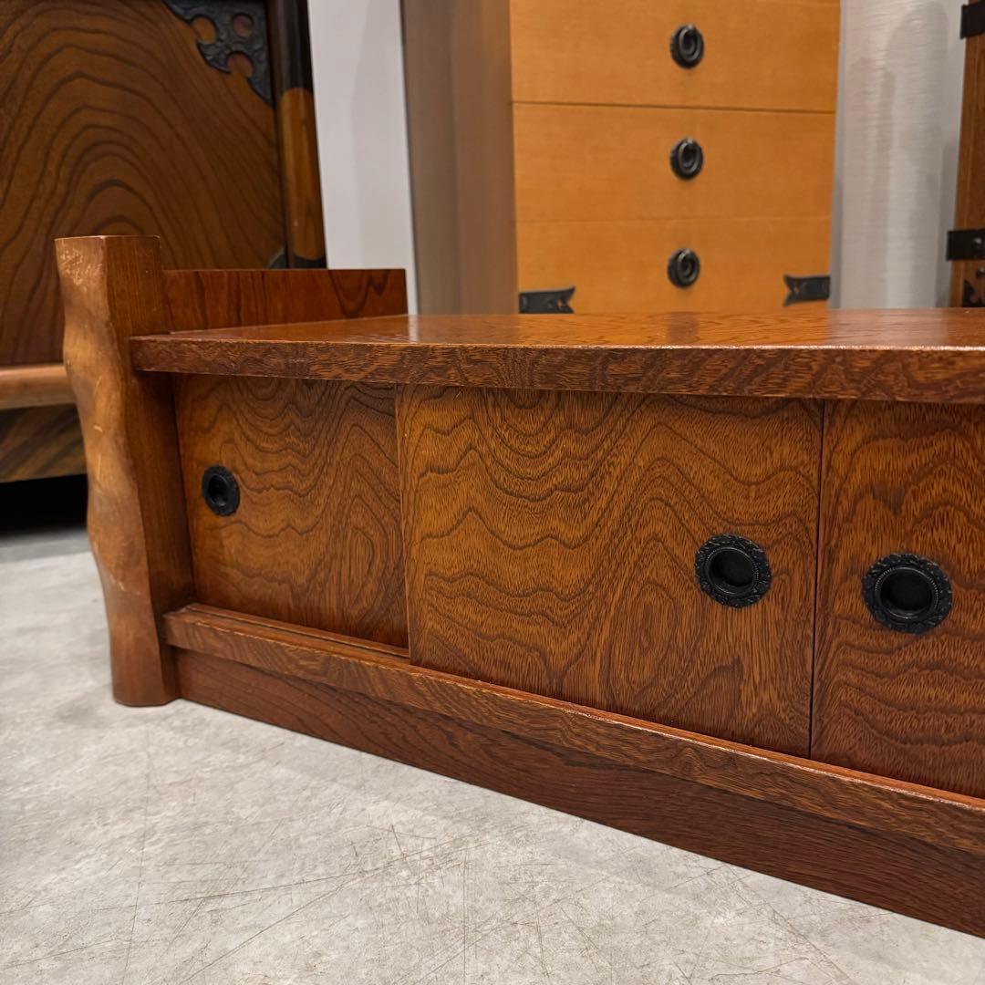 天然木 国産 ケヤキ材 置き床 飾り台 ヴィンテージ