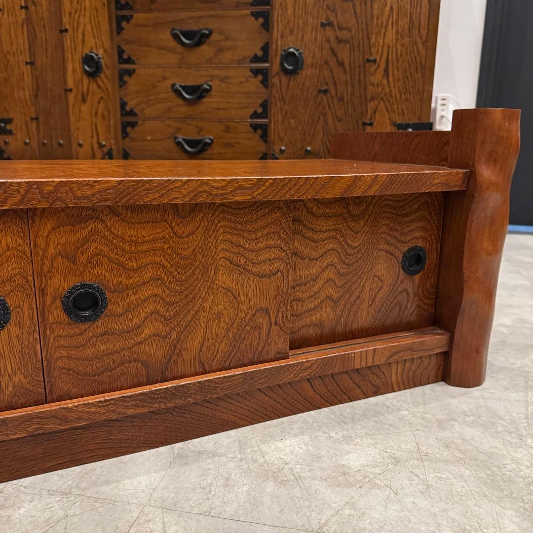 天然木 国産 ケヤキ材 置き床 飾り台 ヴィンテージ