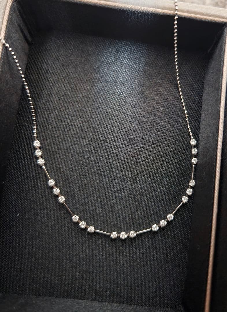 専用です。一点もの！ Pt850 ダイヤ　ステーション　ネックレス 0.53ct