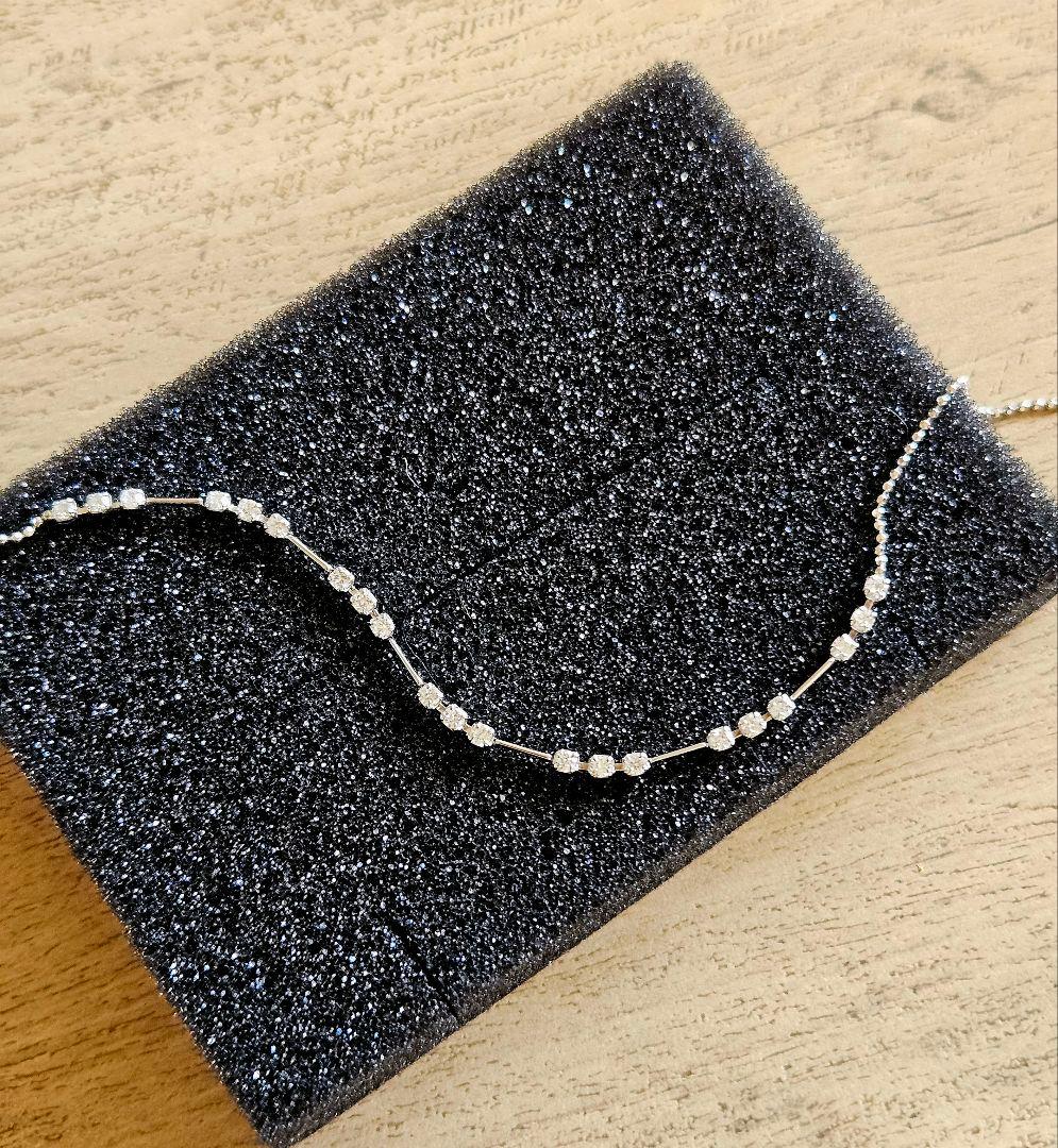 専用です。一点もの！ Pt850 ダイヤ　ステーション　ネックレス 0.53ct