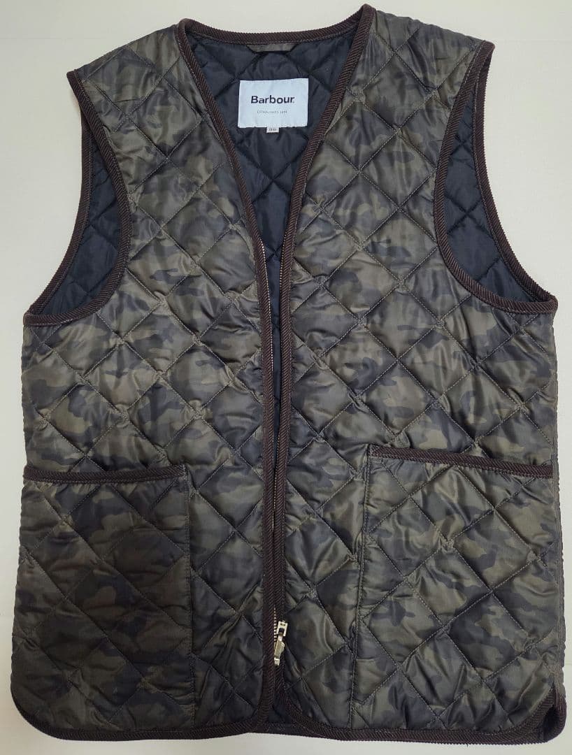Barbour カモフラージュ キルティングベスト 38
